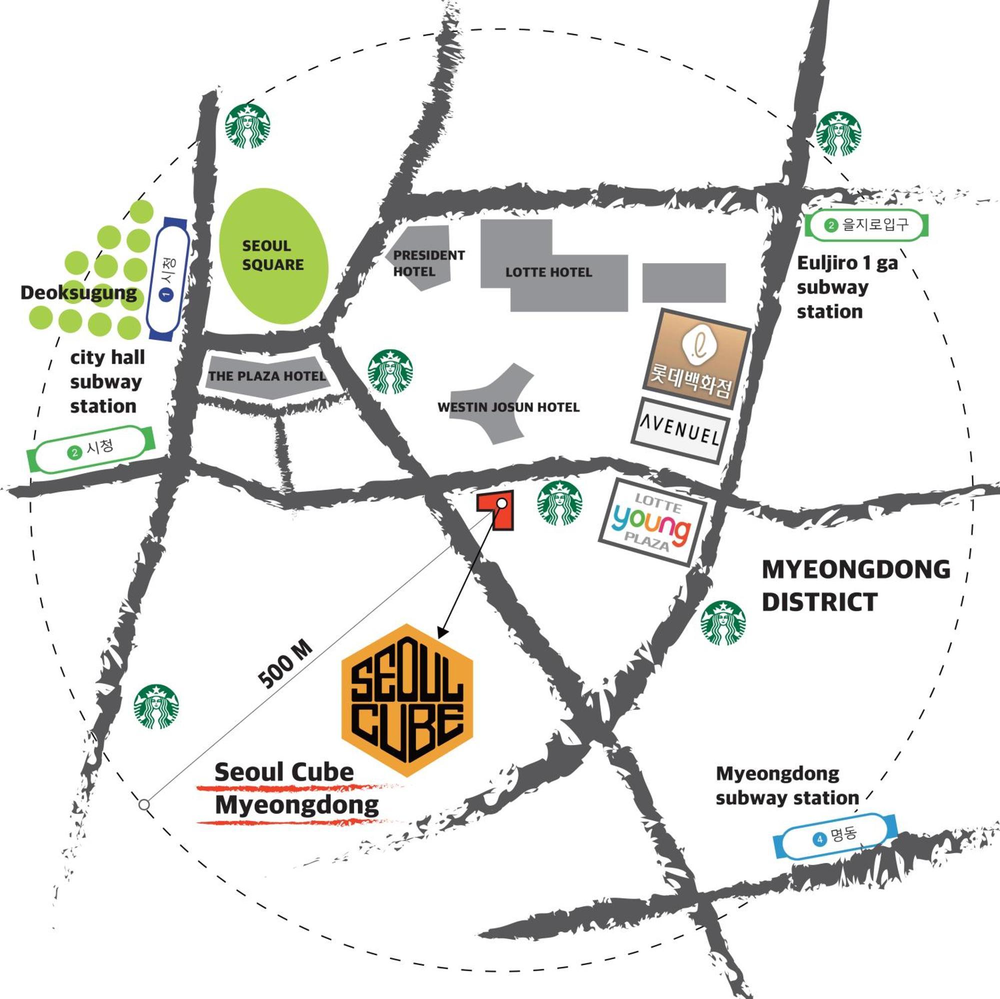 Seoul Cube Myeongdong Hotel Екстериор снимка